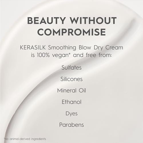 Kerasilk Smoothing Blow Dry Cream - Frizz Control & Heat Protection, Vegan & Sulfate Free, 150ml Avelisse