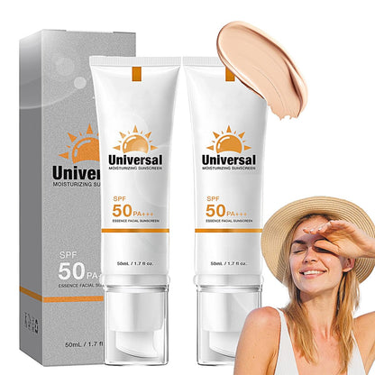 2-Pack Tinted Sunscreen SPF 50 for Face – Universal Tinted Moisturizer with SPF50 PA+++, Hydrating Sun Essence, Non-Sticky UVA/UVB Protection (1.7 Fl Oz Each) Avelisse