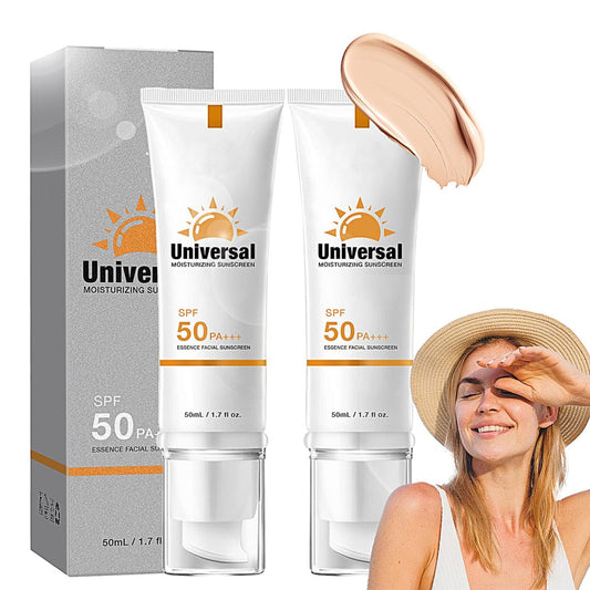 2-Pack Tinted Sunscreen SPF 50 for Face – Universal Tinted Moisturizer with SPF50 PA+++, Hydrating Sun Essence, Non-Sticky UVA/UVB Protection (1.7 Fl Oz Each) Avelisse