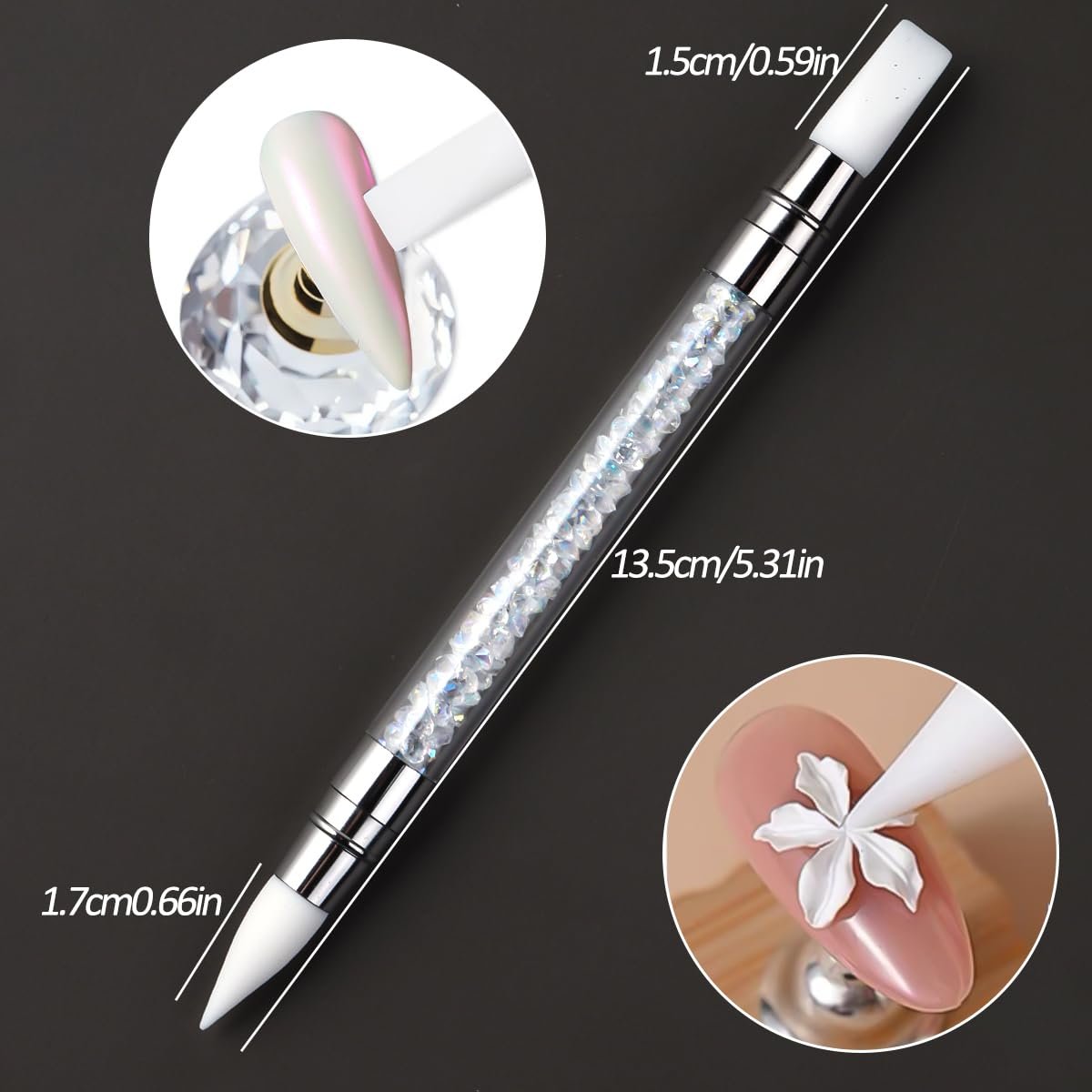 10 Colors Mermaid Pearl Chrome Nail Powder Set - Iridescent Aurora Mirror Effect Pigment for Gel Polish Nail Art - görsel 17
