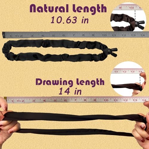 4pcs Afro Puff Scrunchies - Adjustable Silk Hair Ties for Curly & Thick Hair, Extra Large Scrunchies for Natural Hairstyles - görsel 6