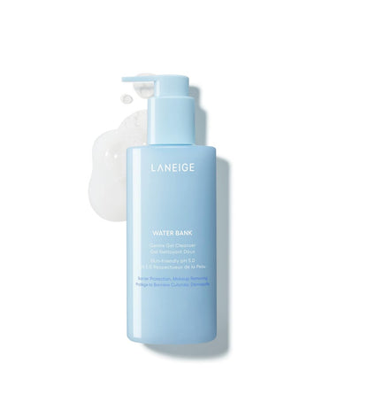 LANEIGE Water Bank Gentle Gel Cleanser – pH-Balanced & Barrier-Boosting with Blue Hyaluronic Acid, 8.45 oz