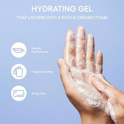LANEIGE Water Bank Gentle Gel Cleanser – pH-Balanced & Barrier-Boosting with Blue Hyaluronic Acid, 8.45 oz
