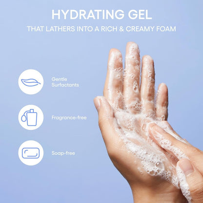 LANEIGE Water Bank Gentle Gel Cleanser – pH-Balanced & Barrier-Boosting with Blue Hyaluronic Acid, 8.45 oz