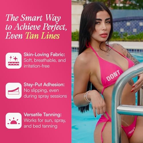 Seskytan Adhesive Bikini for Spray Tan Solution – 3-Pack Brazilian Self Tanning Bikini Tape for Flawless, Streak-Free Tan Lines – Gentle, No-Slip Fit for Sun, Spray & Bed Tanning – For All Skin Types Avelisse