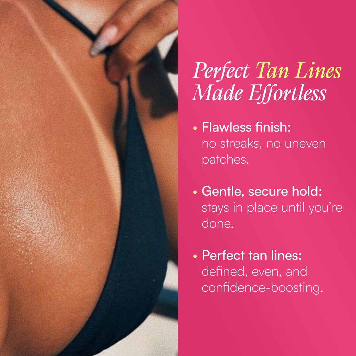 Seskytan Adhesive Bikini for Spray Tan Solution – 3-Pack Brazilian Self Tanning Bikini Tape for Flawless, Streak-Free Tan Lines – Gentle, No-Slip Fit for Sun, Spray & Bed Tanning – For All Skin Types Avelisse