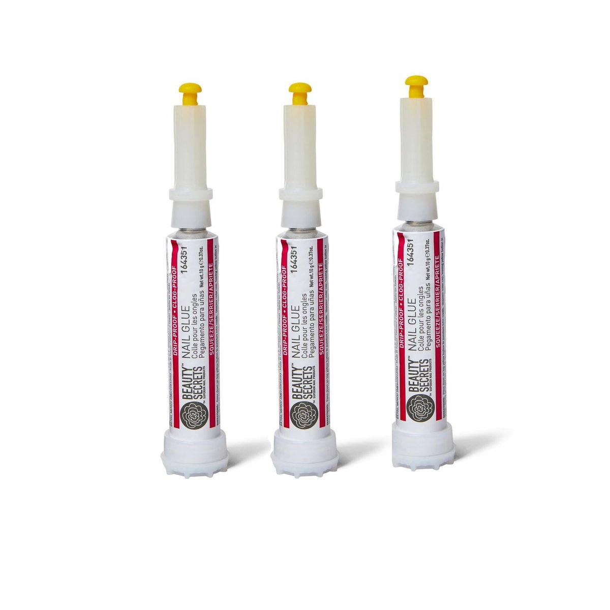 Beauty Secrets Drip & Clog Proof Nail Glue (3 Pack) – Clear Gel-Based Formula for Long-Lasting Nail Adhesion Avelisse