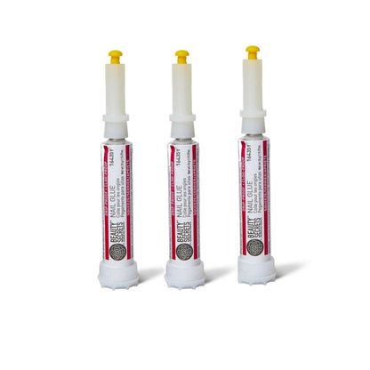 Beauty Secrets Drip & Clog Proof Nail Glue (3 Pack) – Clear Gel-Based Formula for Long-Lasting Nail Adhesion Avelisse