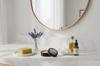 Beeswax Balm for Lips, Hands & Skin – Natural Multi-Purpose Moisturizer with Soothing Lavender Aromatherapy