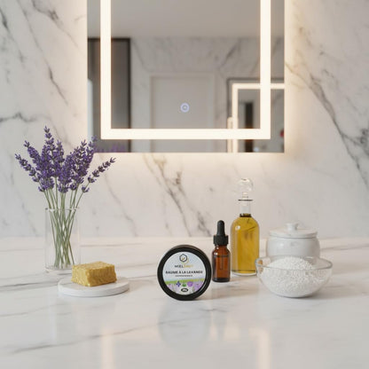 Beeswax Balm for Lips, Hands & Skin – Natural Multi-Purpose Moisturizer with Soothing Lavender Aromatherapy