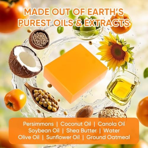GPP Persimmon Soap Bar for Body Odor Control – 3 Pack Natural Deodorizing Soap for Women & Men, Eliminates Old People Smell, 3.53 oz Each - görsel 12