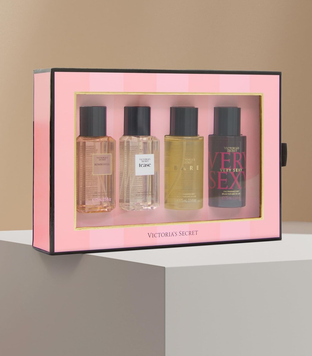 Victoria's Secret Fine Fragrance Mini Mist Gift Set, 4 Piece, Assorted Scents Avelisse