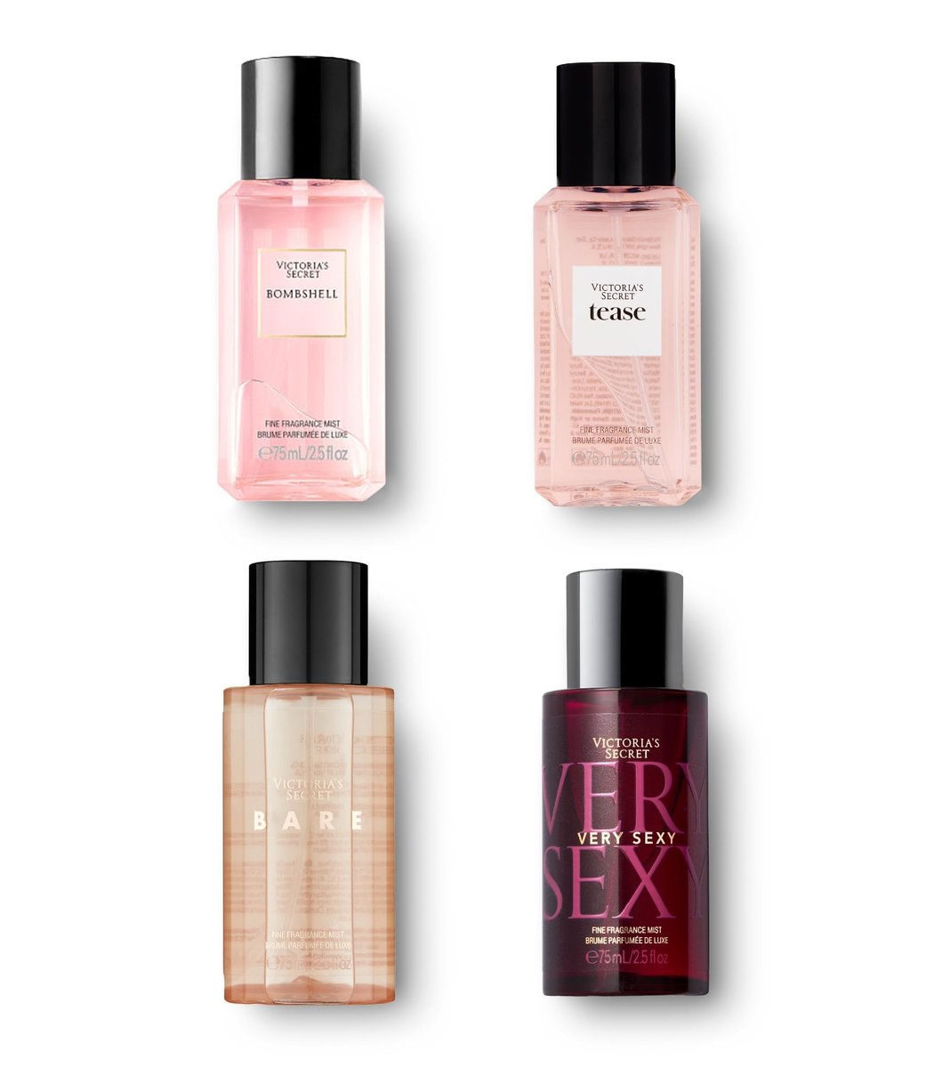 Victoria's Secret Fine Fragrance Mini Mist Gift Set, 4 Piece, Assorted Scents Avelisse