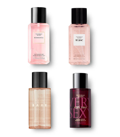 Victoria's Secret Fine Fragrance Mini Mist Gift Set, 4 Piece, Assorted Scents Avelisse