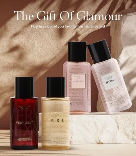 Victoria's Secret Fine Fragrance Mini Mist Gift Set, 4 Piece, Assorted Scents Avelisse