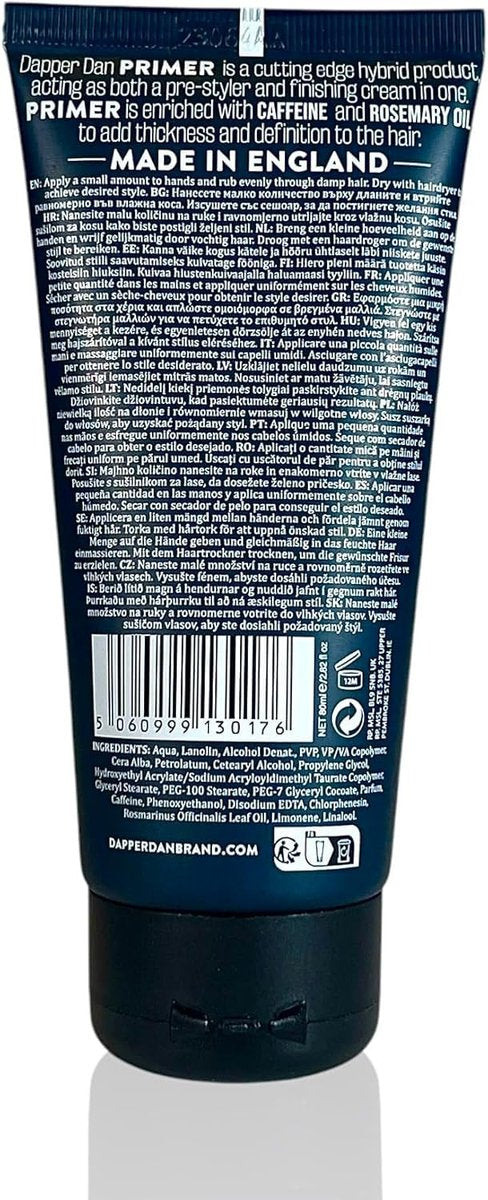 Dapper Dan Thickening Styling Cream Primer – Volumizing Hair Cream with Caffeine & Rosemary Oil, 2.71 oz - görsel 9