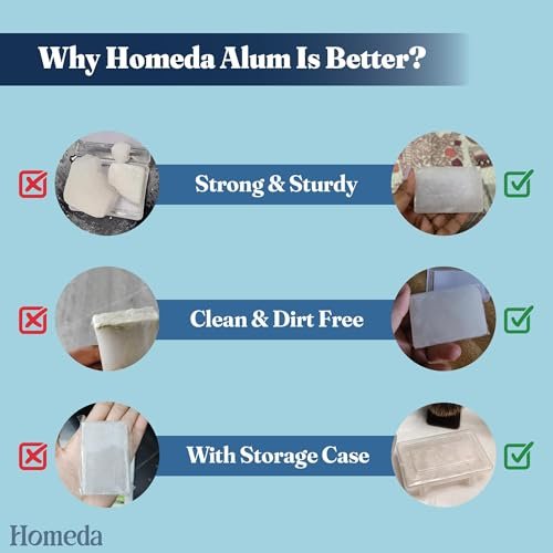 Homeda Natural Alum Block for Shaving & Deodorant – 100g x 2 Pieces with Storage Case - görsel 10