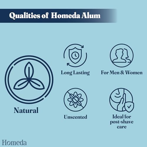 Homeda Natural Alum Block for Shaving & Deodorant – 100g x 2 Pieces with Storage Case - görsel 6