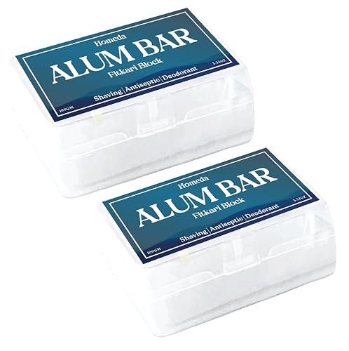 Homeda Natural Alum Block for Shaving & Deodorant – 100g x 2 Pieces with Storage Case - görsel 2
