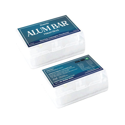 Homeda Natural Alum Block for Shaving & Deodorant – 100g x 2 Pieces with Storage Case