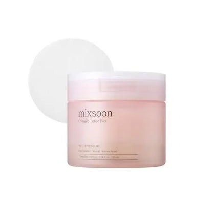Mixsoon Collagen Toner Pad - Hyaluronic Acid, Hydrating, Firming & Smoothing Facial Pads for Elastic, Radiant Skin - Korean Glass Skin Care, 170ml / 5.74 fl.oz. Avelisse