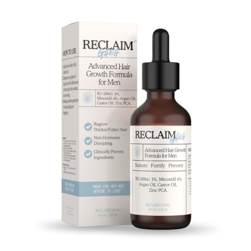 RU58841 + Minoxidil Hair Growth Support Serum (60ml) – Thicker, Fuller Hair with Natural Hydrating Oils Avelisse