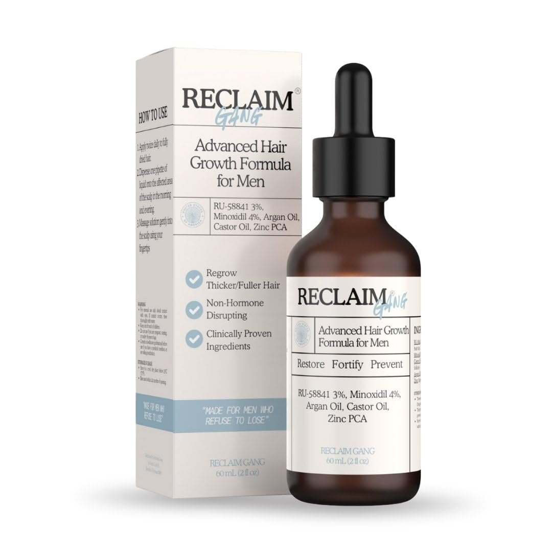 RU58841 + Minoxidil Hair Growth Support Serum (60ml) – Thicker, Fuller Hair with Natural Hydrating Oils Avelisse