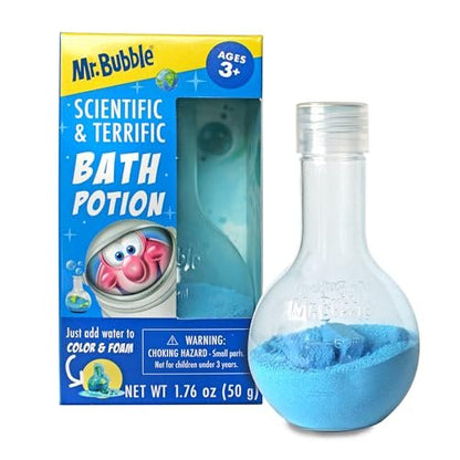 Mr. Bubble The Original Kids Bath Bomb Potions - Colorful Fizzy Fun with Foam & Bubble Science Beaker (Pack of 2)