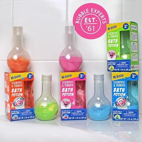 Mr. Bubble The Original Kids Bath Bomb Potions - Colorful Fizzy Fun with Foam & Bubble Science Beaker (Pack of 2) - görsel 6
