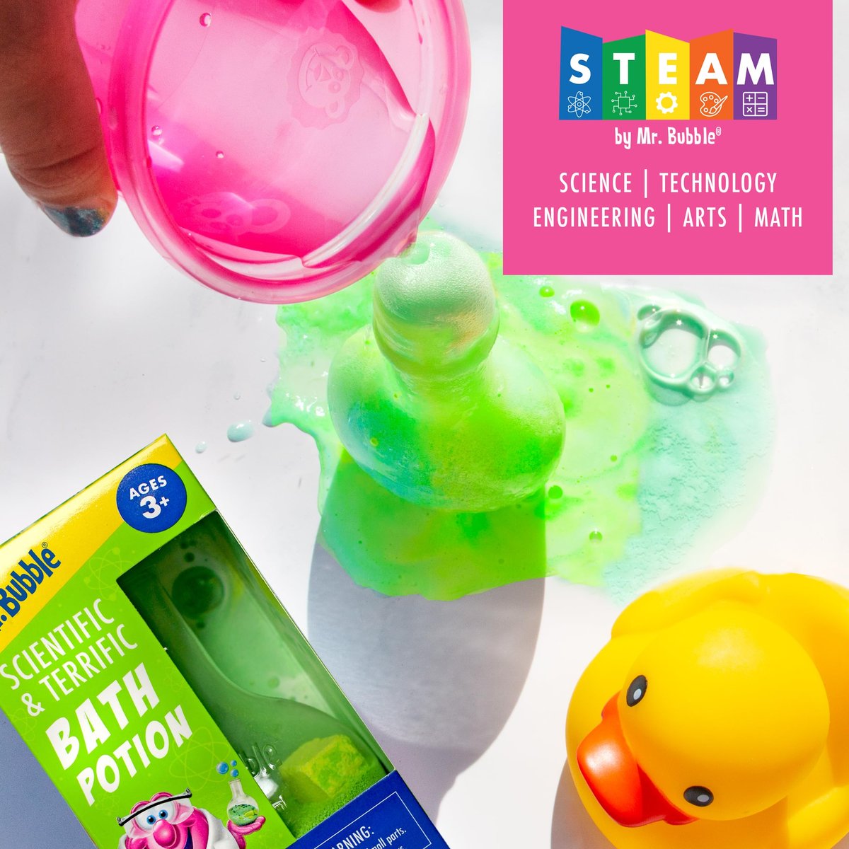 Mr. Bubble The Original Kids Bath Bomb Potions - Colorful Fizzy Fun with Foam & Bubble Science Beaker (Pack of 2) - görsel 11