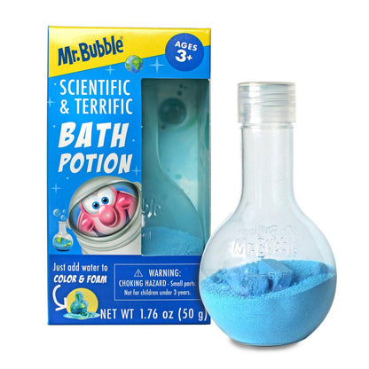 Mr. Bubble The Original Kids Bath Bomb Potions - Colorful Fizzy Fun with Foam & Bubble Science Beaker (Pack of 2)