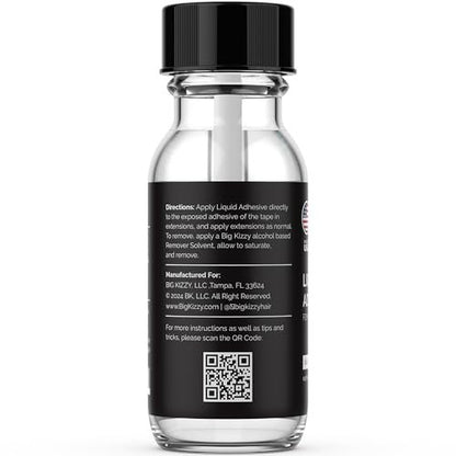 Big Kizzy Liquid Adhesive for Tape in Hair Extensions – Clear Silicone Bond Avelisse