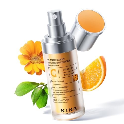 NING DERMOLOGIE Vitamin C Serum with Niacinamide & Ethyl Ascorbic Acid: Brightening, Moisturizing Face Serum for Dark Spots, Hyperpigmentation & Anti-Aging Treatment | Korean Synergy Formula 1.01oz Avelisse