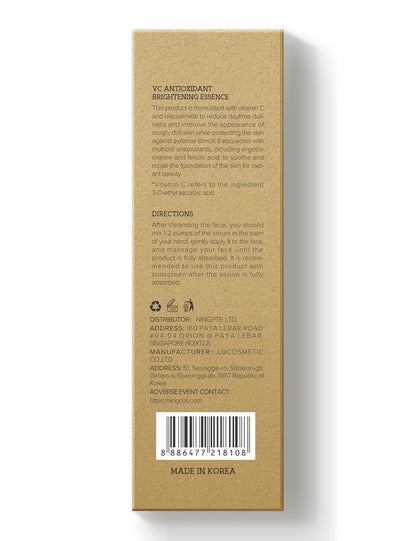 NING DERMOLOGIE Vitamin C Serum with Niacinamide & Ethyl Ascorbic Acid: Brightening, Moisturizing Face Serum for Dark Spots, Hyperpigmentation & Anti-Aging Treatment | Korean Synergy Formula 1.01oz Avelisse