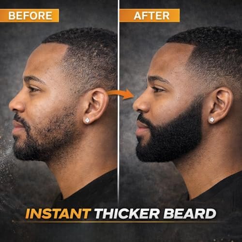 Hair Thickening Fibers (Black) + Fiber Locking Spray & Applicator Pump – Natural Fuller Hair & Beard Set by THE MAN KIT Avelisse