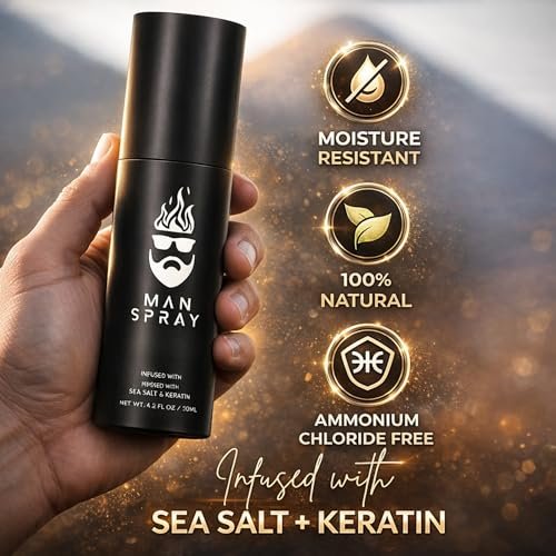 Hair Thickening Fibers (Black) + Fiber Locking Spray & Applicator Pump – Natural Fuller Hair & Beard Set by THE MAN KIT Avelisse