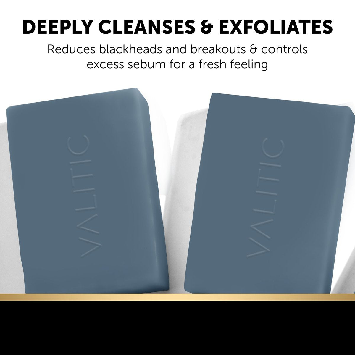 VALITIC Salicylic Acid & Vitamin C Soap Bar 2-Pack – Exfoliating Face & Body Wash for Blackheads, Pores & Blemish-Prone Skin with Collagen, Hyaluronic Acid, Vitamin E Avelisse