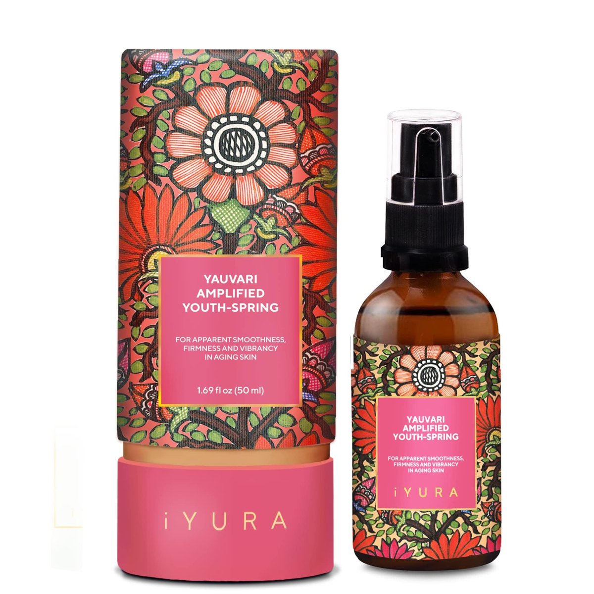 iYURA Yauvari Amplified Youth Spring Face & Neck Moisturizer – Firming Face Oil for Dry, Mature Skin with Black Gram (1.69 fl oz) Avelisse