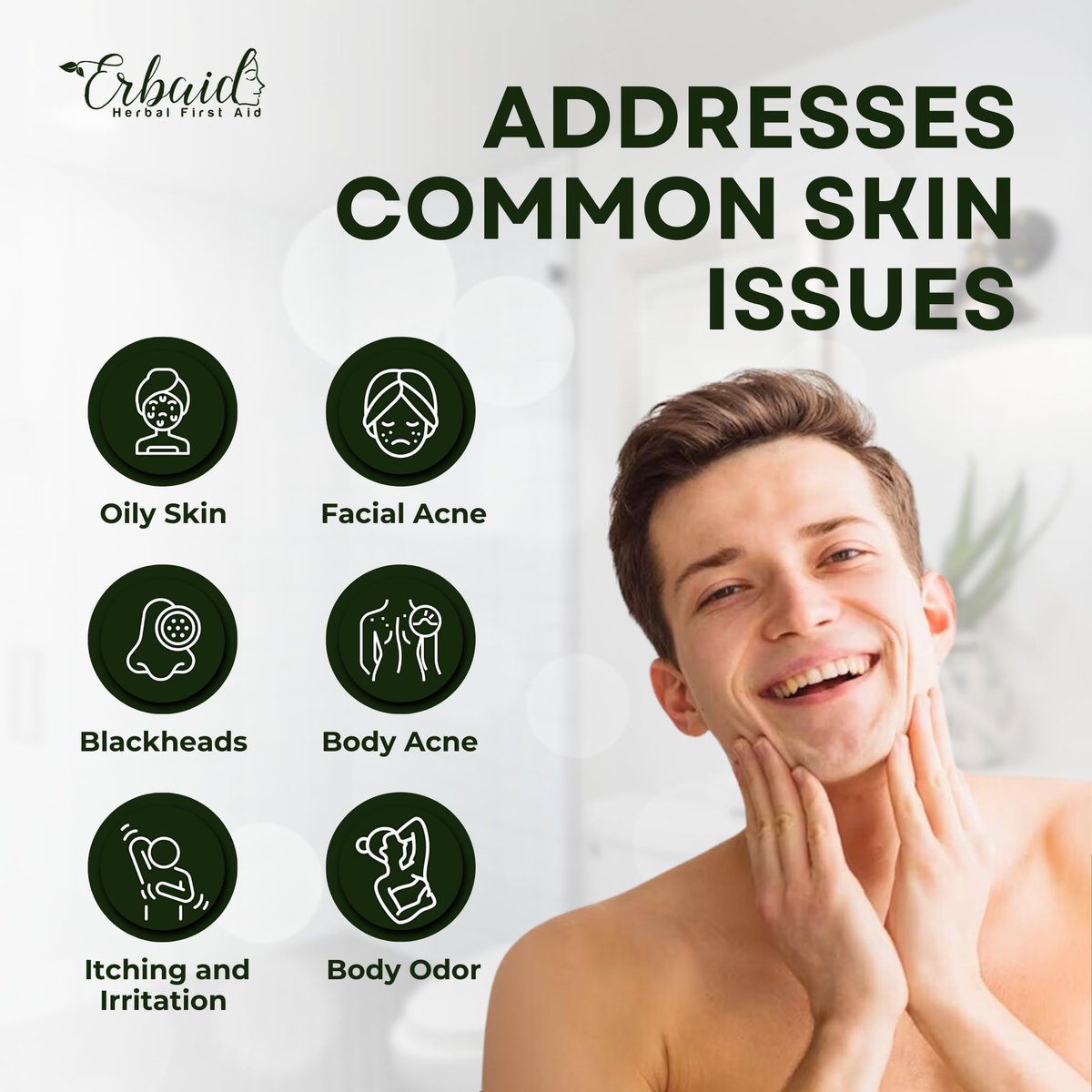 Erbaid Tea Tree Soap Bar – Natural Defense for Face & Body, 5 oz (Pack of 2) – Fights Acne, Soothes Irritation, Deeply Cleansing Hydrating Cleanser - görsel 5