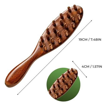 Locsanity Sandalwood Dreadlocks Brush - Natural Wooden Loc Brush with Wide Tooth Bristles for Dreads, Twists, Microlocs & Sisterlocks - Ergonomic Scalp Massage Comb for Detangling & Retwist Avelisse