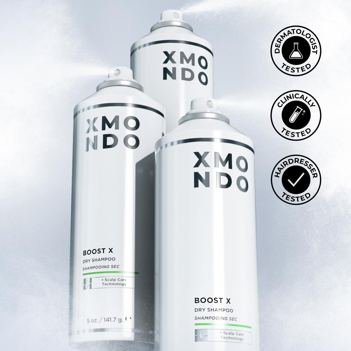 XMONDO Hair BOOST X Dry Shampoo – Zero Residue, Scalp Care with Saw Palmetto, Talc-Free, 5 oz Avelisse