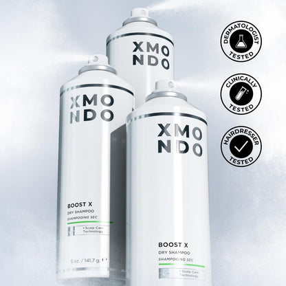 XMONDO Hair BOOST X Dry Shampoo – Zero Residue, Scalp Care with Saw Palmetto, Talc-Free, 5 oz Avelisse