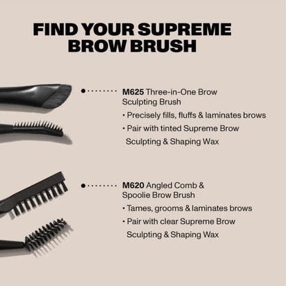 Morphe M620 Supreme Brow Dual-Ended Eyebrow Brush – Angled Comb & Spoolie for Taming, Grooming & Laminating Brows Avelisse