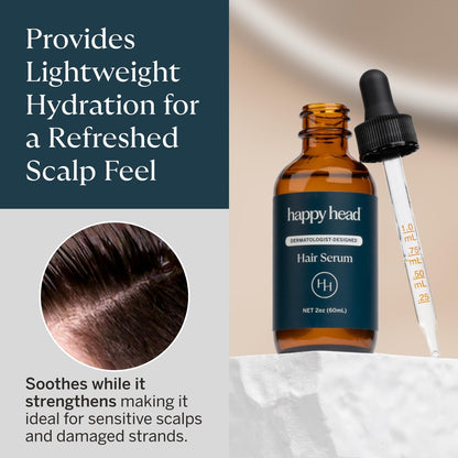 Happy Head Hair Serum for Men & Women – Procapil, Biotin, Ashwagandha & Collagen Leave-In Scalp Treatment for Daily Hair Care, Lightweight 2 Oz Bottle Avelisse