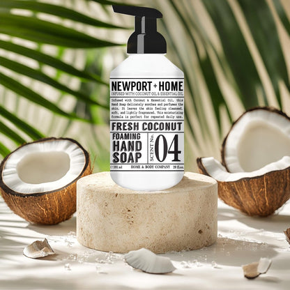 Newport Home Foaming Hand Soap 4-Pack – 20oz Bottles, Lemon Verbena & Fresh Coconut Scents by Home & Body Company Avelisse