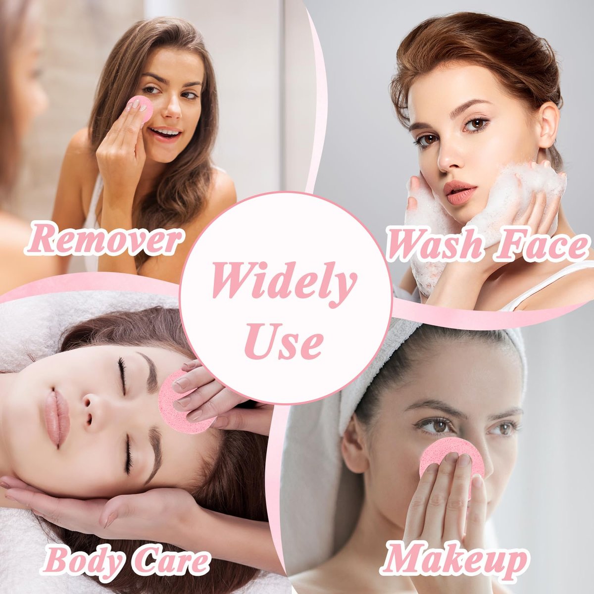 240 Pieces Facial Sponge Compressed – Professional Makeup Removal Sponge Pad, Round Face Cleaning Sponge for Spa, Exfoliating, Mask Avelisse