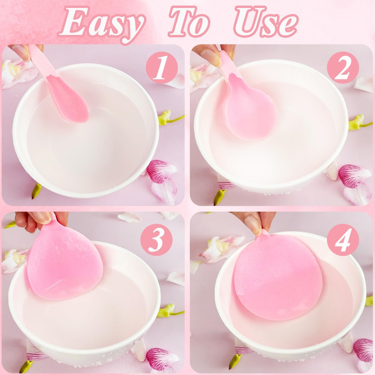 240 Pieces Facial Sponge Compressed – Professional Makeup Removal Sponge Pad, Round Face Cleaning Sponge for Spa, Exfoliating, Mask Avelisse