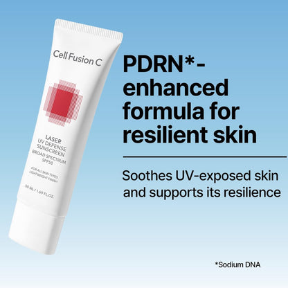 Cell Fusion C Laser UV Defense Sunscreen SPF 50 - PDRN Sunscreen with Lightweight Soft Matt Finish, Oxybenzone Free, Korean Skin Care, 50ml Avelisse