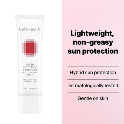 Cell Fusion C Laser UV Defense Sunscreen SPF 50 - PDRN Sunscreen with Lightweight Soft Matt Finish, Oxybenzone Free, Korean Skin Care, 50ml Avelisse