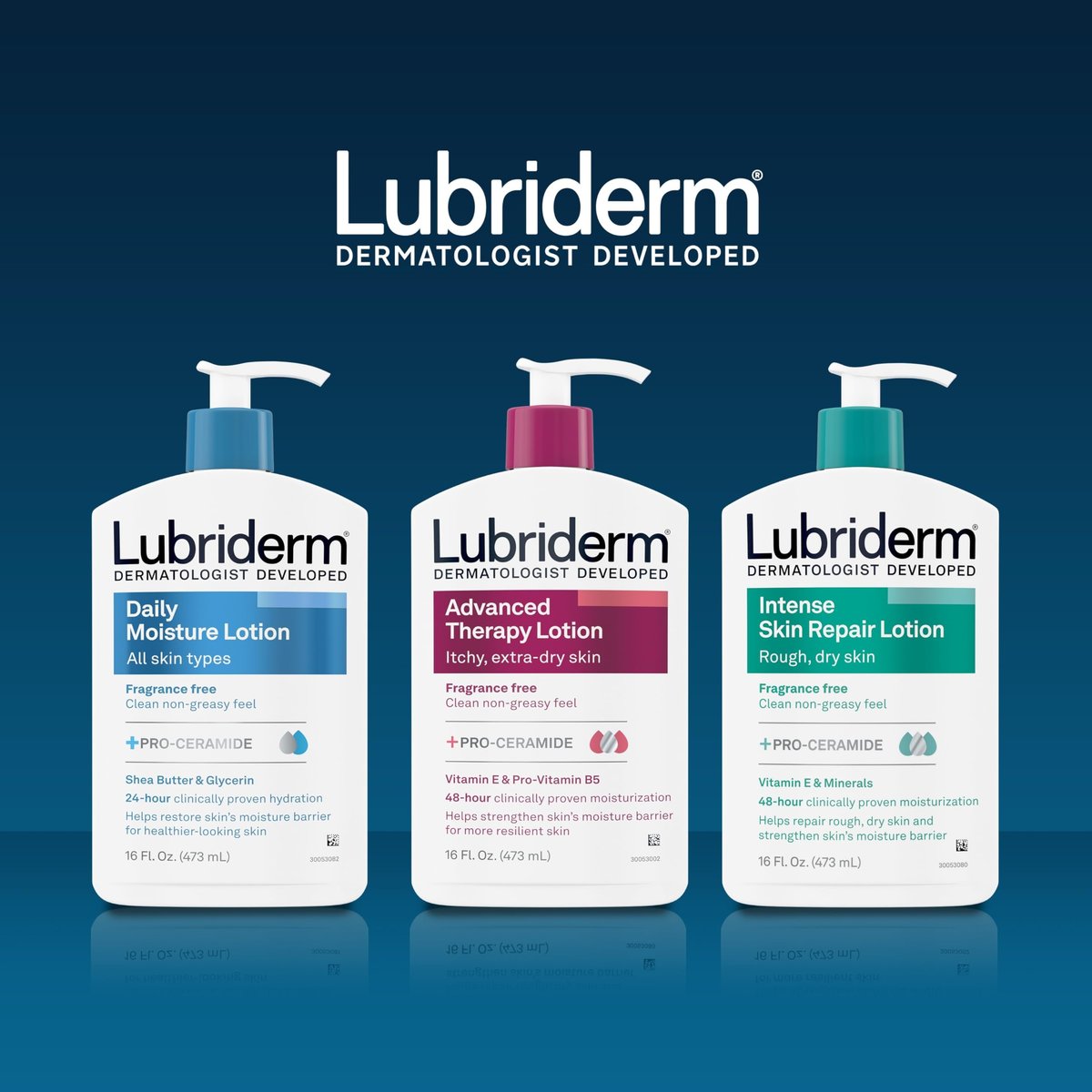 Lubriderm Daily Moisture Lotion + Pro-Ceramide with Shea Butter & Glycerin, Hydrating Face, Hand & Body Lotion for Dry Skin, Lightly Scented & Non-Greasy, 32 fl. oz - görsel 11